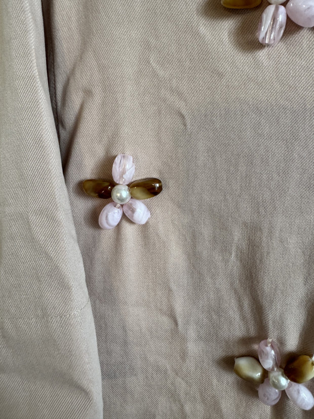 Glen Beaded Boxy Shirt