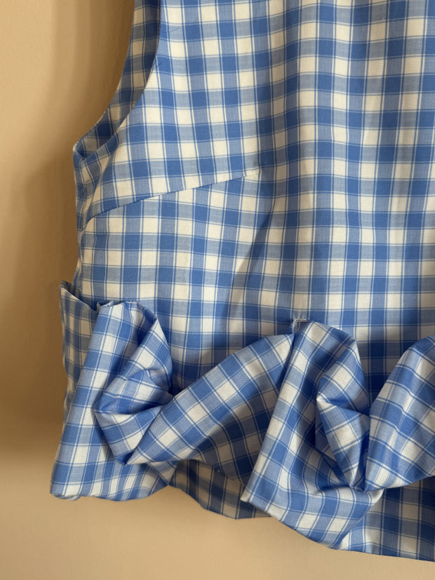 Lavender Gingham Cropped Top
