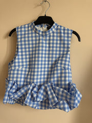 Lavender Gingham Cropped Top