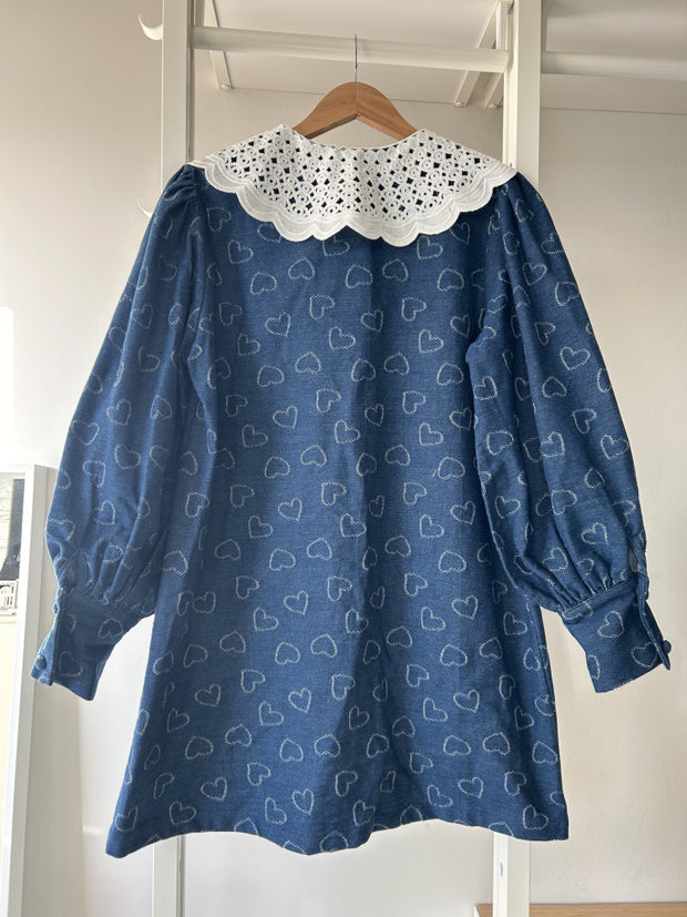 Prize Heart Denim Mini Dress