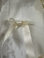 Snowdrop Satin Bow Shirt
