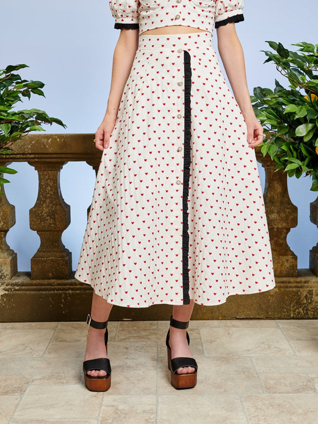 Heart Memento Midi Skirt