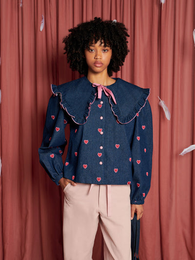 Perfect Match Denim Blouse