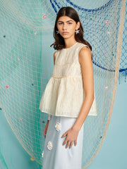 <b>DREAM</b> Oyster Jacquard Top