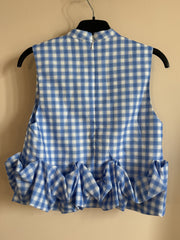 Lavender Gingham Cropped Top