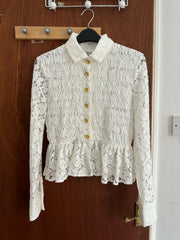 Orchid Lace Peplum Shirt