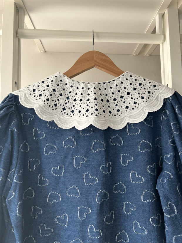 Prize Heart Denim Mini Dress